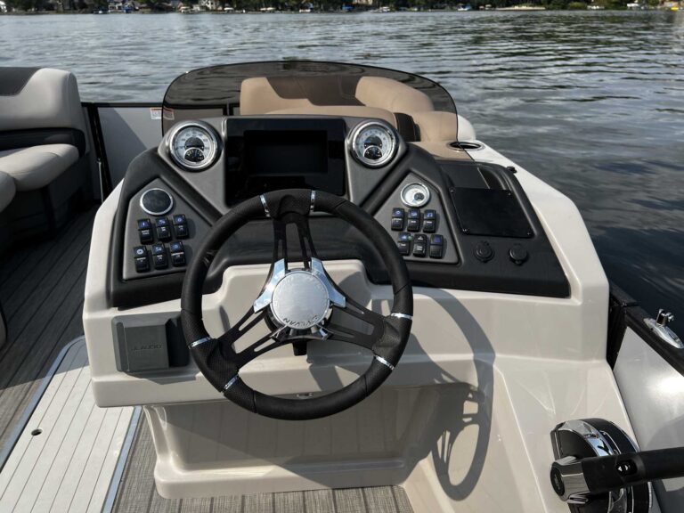 Helm with GPS and gauges